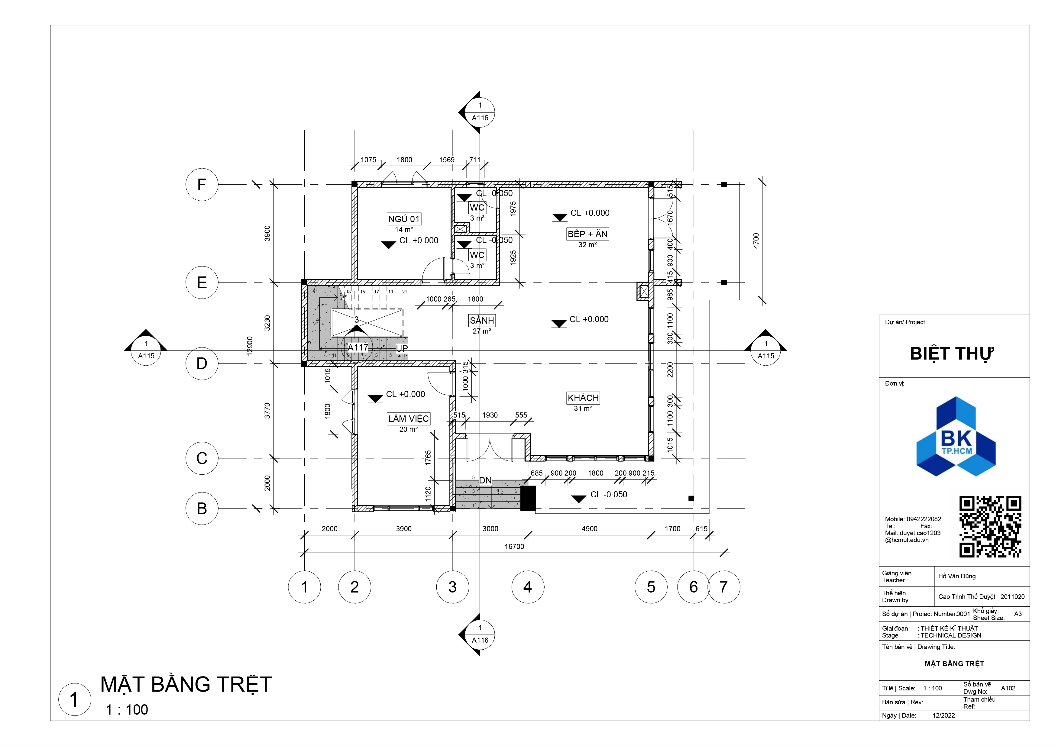 Mặt bằng trệt